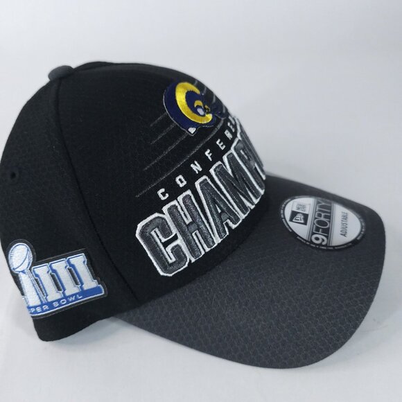 Los Angeles Rams Hat Cap Snap Back NFL Football Conference Champions Super Bowl - Picture 4 of 8